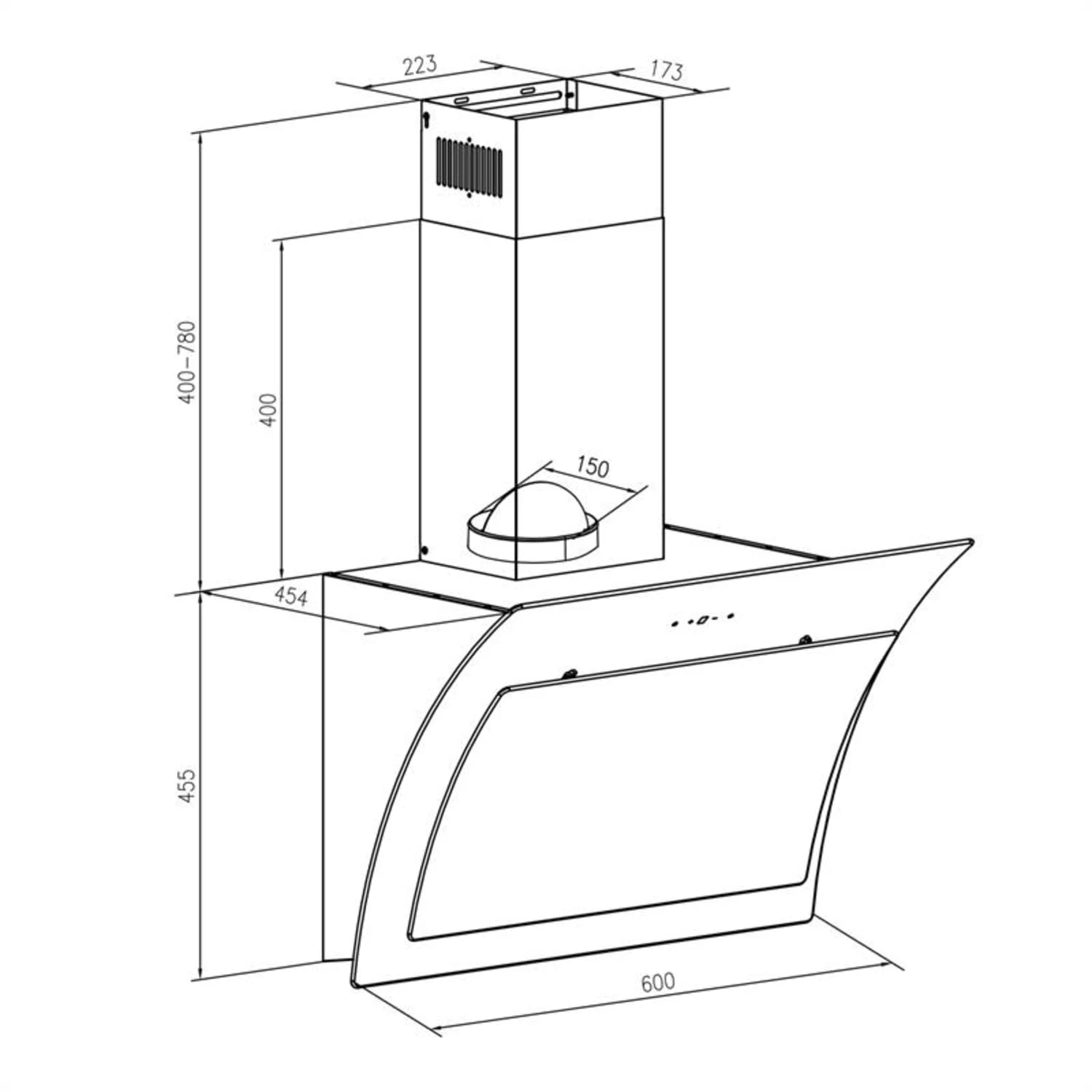 Sabia 60 Dunstabzugshaube 60cm | 600 M³/h | Energieeffizienzklasse A | Inklusive 2 X Aktivkohlefilter 9 Sabia 60 Dunstabzugshaube 60cm | 600 M³/h | Energieeffizienzklasse A | Inklusive 2 X Aktivkohlefilter – Bild 7