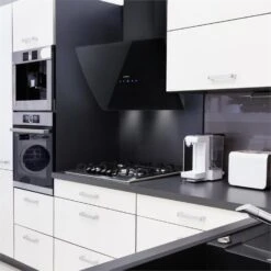 Annabelle 60 Dunstabzugshaube Umluftset 595 M³/h Touch-Armatur Schwarz -Einrichtungsgeschäft 60002315 yy 0003 ambient Klarstein Annabelle 60 Dunstabzugshaube schwarz