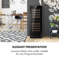 Barossa 77 Duo Weinkühlschrank-Set 2 Zonen 191L/77Fl. Weinglasregal -Einrichtungsgeschäft 60002418 yy 0003 logo Klarstein Barossa 77 Duo Weinkuehlschrank schwarz