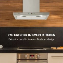 Klarstein Kalahari Limelight Einbau-Set Backofen + Abzugshaube 68Ltr 600 M³/h Schwarz Edelstahl -Einrichtungsgeschäft 60002587 yy 0007 logo Klarstein Limelight Dunstabzugshaube 60cm silber