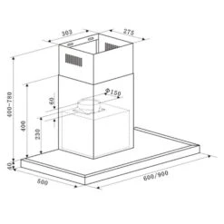 Klarstein Kalahari Limelight Einbau-Set Backofen + Abzugshaube 68Ltr 600 M³/h Schwarz Edelstahl -Einrichtungsgeschäft 60002587 yy 0012 logo Klarstein Limelight Dunstabzugshaube 60cm silber