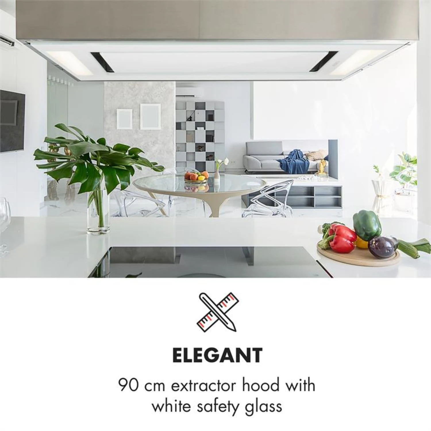 Gusteau Remy Einbau-Set Backofen + Einbau-Haube 2950W Weiß Edelstahl 8 Gusteau Remy Einbau-Set Backofen + Einbau-Haube 2950W Weiß Edelstahl – Bild 6