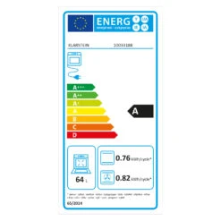 Gusteau Ignito Einbau-Ofen-Set Elektro / Gas 64Ltr Schwarz Edelstahl -Einrichtungsgeschäft 60002595 energy label