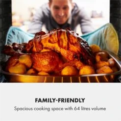 Gusteau Ignito Einbau-Ofen-Set Elektro / Gas 64Ltr Schwarz Edelstahl -Einrichtungsgeschäft 60002595 yy 0005 logo Klarstein Gusteau Elektrischer Einbaubackofen schwarz