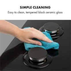 Gusteau Ignito Einbau-Ofen-Set Elektro / Gas 64Ltr Schwarz Edelstahl -Einrichtungsgeschäft 60002595 yy 0010 logo Klarstein Ignito 4 Zonen Gaskochfeld schwarz