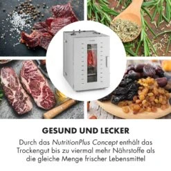 Master Jerky 16 Dörrautomat + Fleischhaken Set 1500W 40-90 °C 15h-Timer Edelstahl Silber -Einrichtungsgeschäft 60002668 de 0005 logo