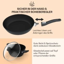 Noto Endurance Topf- Und Pfannenset Geschmiedetes Aluminium Ergonomische Griffe Glasdeckel Filz -Einrichtungsgeschäft 60003055 de 0007 usp